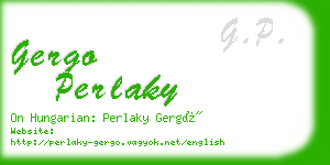 gergo perlaky business card